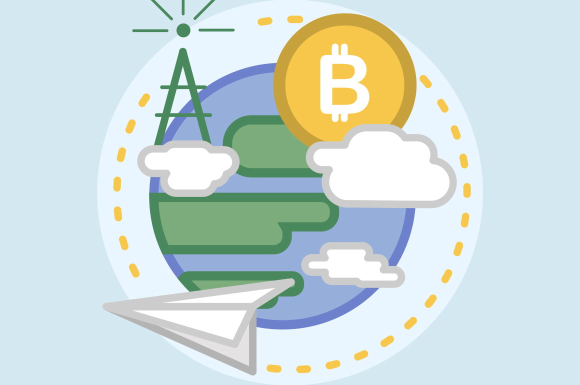 Cryptocurrencies (Bitcoin) Embedded In Real-World Process Cycles (Schematic Representation)